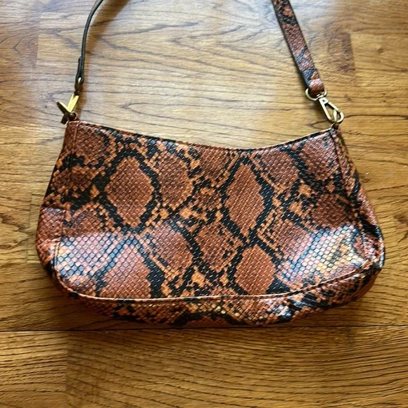 3/$20 - SHEIN Snakeskin Print Brown Mini Bag - Picture 3 of 6